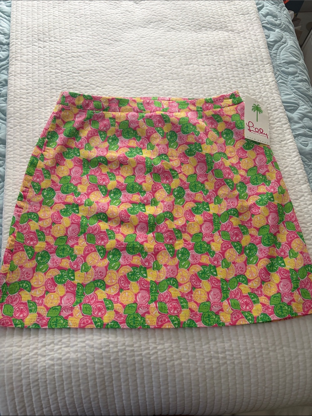 Lilly Pulitzer Pink, Green & Yellow Citrus-Print Mini Skirt